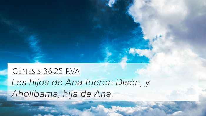 Génesis 36:25 RVA Bible Verse Image