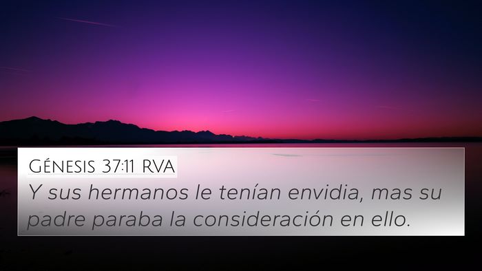 Génesis 37:11 RVA Bible Verse Image