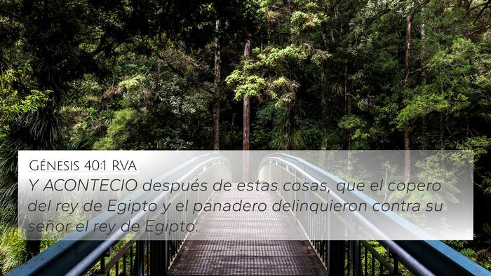 Génesis 40:1 RVA 4K Wallpaper - Y ACONTECIO después de estas cosas, que el - 4K Wallpaper Bible Verse