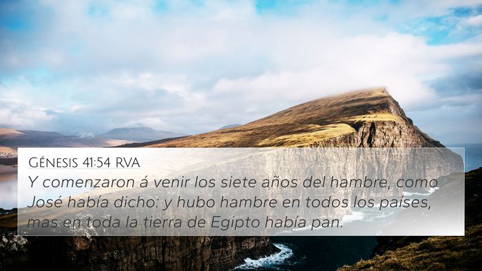 Génesis 41:54 RVA Bible Verse Image
