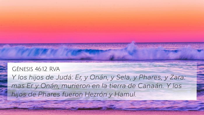 Génesis 46:12 RVA Bible Verse Image