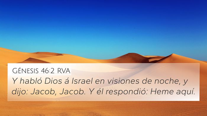 Génesis 46:2 RVA Bible Verse Image