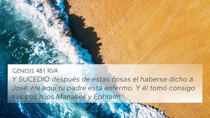 Génesis 48:1 RVA 4K Wallpaper - Y SUCEDIO después de estas cosas el haberse - 4K Wallpaper Bible Verse