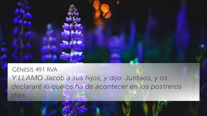 Génesis 49:1 RVA 4K Wallpaper - Y LLAMO Jacob á sus hijos, y dijo: Juntaos, y os - 4K Wallpaper Bible Verse