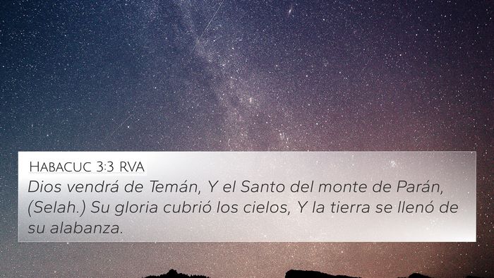 Habacuc 3:3 RVA Bible Verse Image