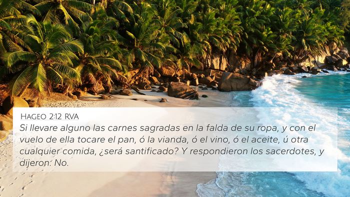 Hageo 2:12 RVA 4K Wallpaper - Si llevare alguno las carnes sagradas en la falda - 4K Wallpaper Bible Verse