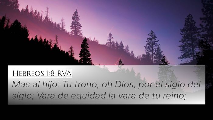 Hebreos 1:8 RVA Bible Verse Image