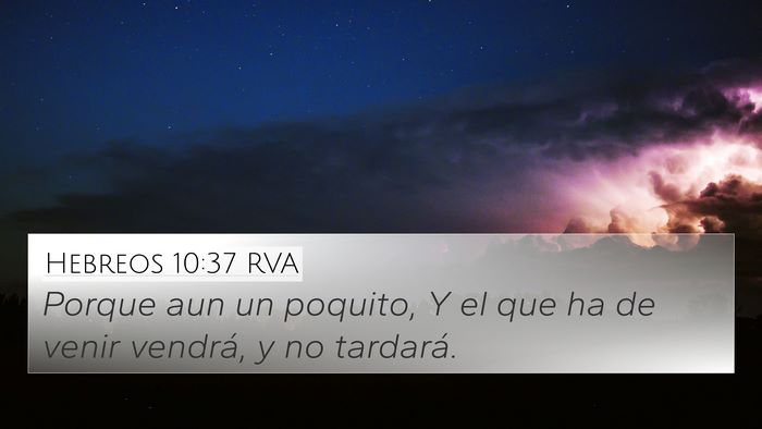 Hebreos 10:37 RVA Bible Verse Image