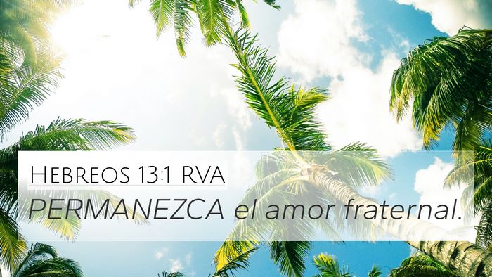 Hebreos 13:1 RVA Bible Verse Image