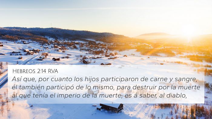 Hebreos 2:14 RVA Bible Verse Image