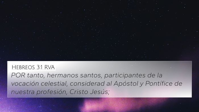 Hebreos 3:1 RVA Bible Verse Image