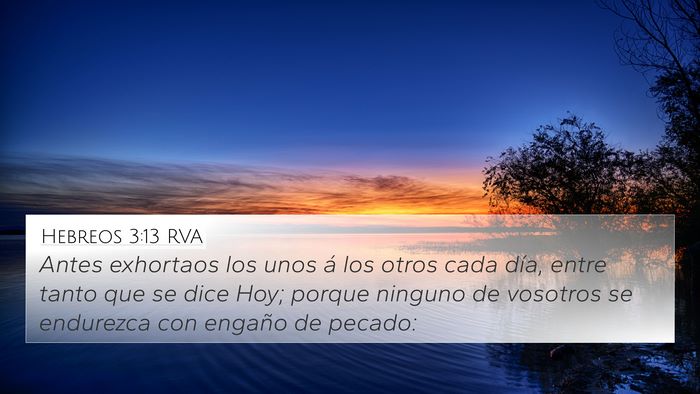 Hebreos 3:13 RVA Bible Verse Image