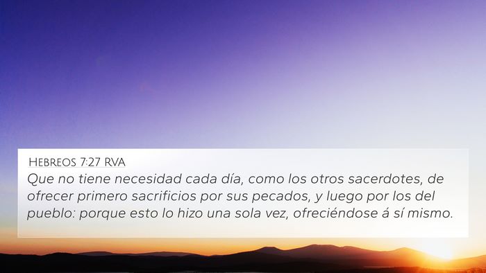 Hebreos 7:27 RVA Bible Verse Image