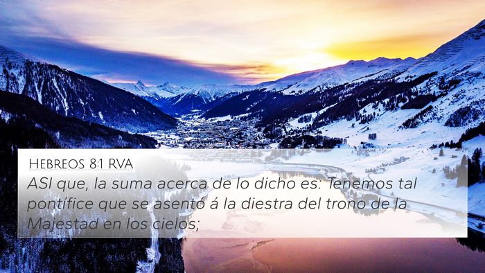 Hebreos 8:1 RVA Bible Verse Image