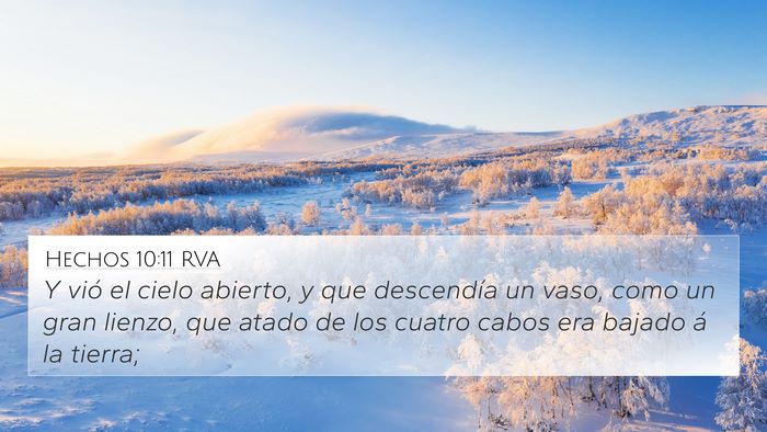 Hechos 10:11 RVA Bible Verse Image