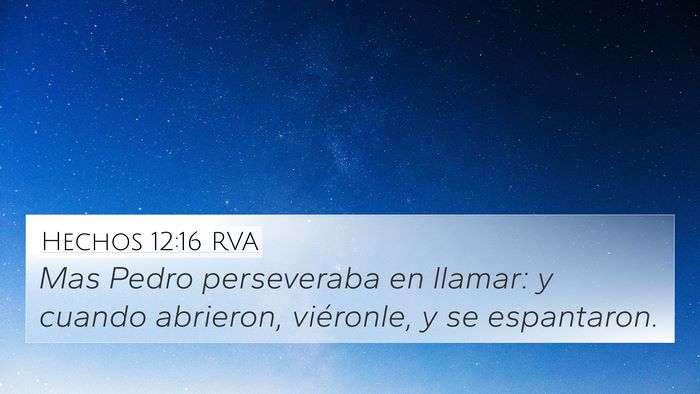 Hechos 12:16 RVA Bible Verse Image