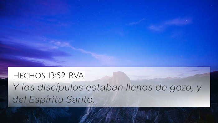 Hechos 13:52 RVA Bible Verse Image