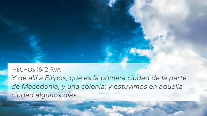 Hechos 16:12 RVA Bible Verse Image