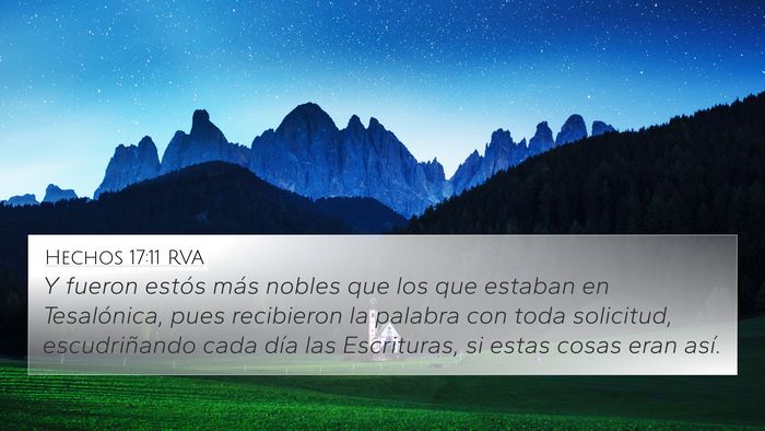 Hechos 17:11 RVA Bible Verse Image