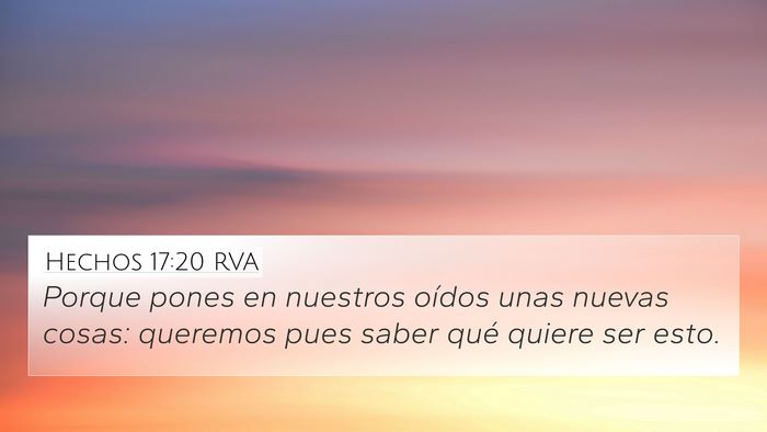 Hechos 17:20 RVA Bible Verse Image