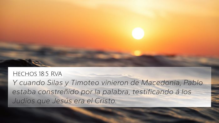 Hechos 18:5 RVA Bible Verse Image