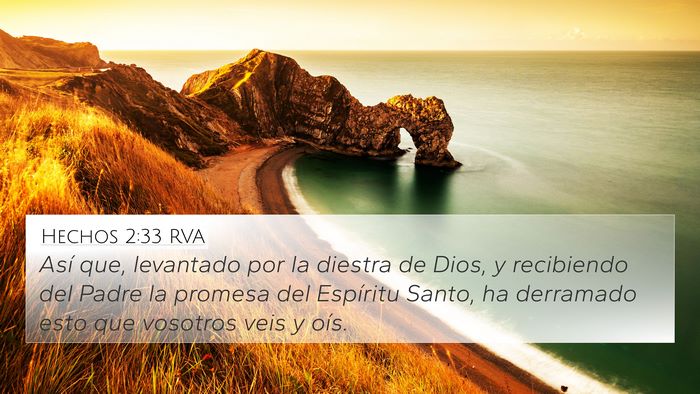 Hechos 2:33 RVA Bible Verse Image