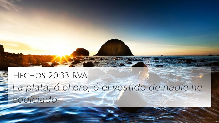 Hechos 20:33 RVA Bible Verse Image