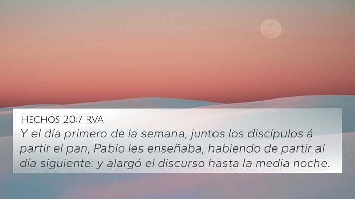 Hechos 20:7 RVA Bible Verse Image