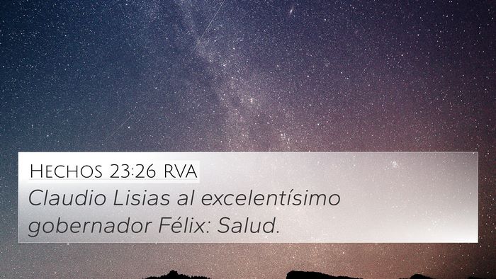 Hechos 23:26 RVA Bible Verse Image