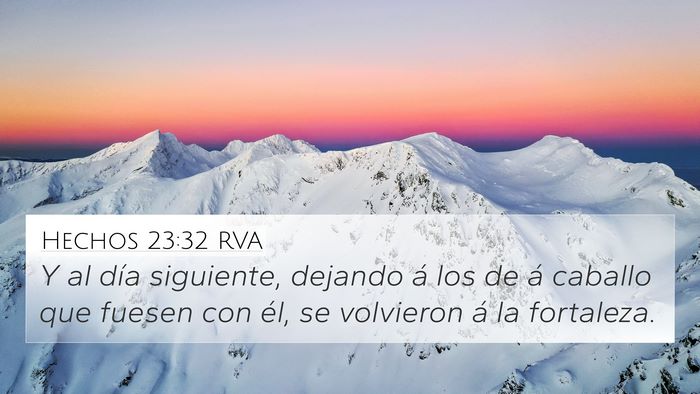 Hechos 23:32 RVA Bible Verse Image