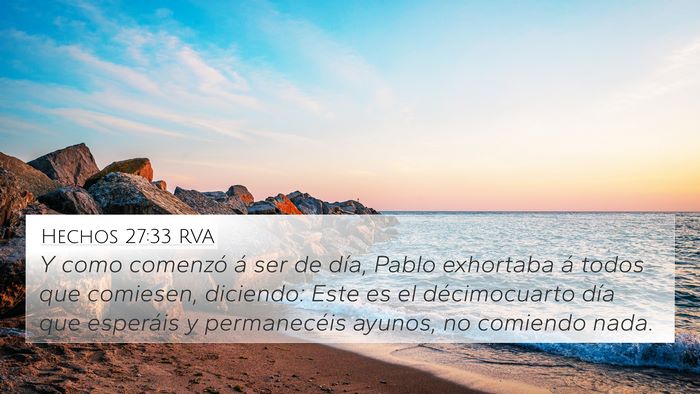 Hechos 27:33 RVA Bible Verse Image