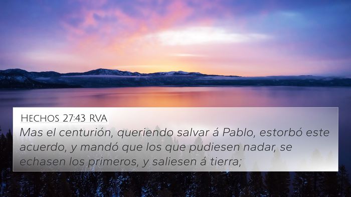 Hechos 27:43 RVA Bible Verse Image