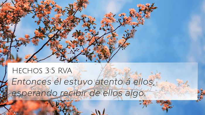 Hechos 3:5 RVA 4K Wallpaper - Entonces él estuvo atento á ellos, esperando - 4K Wallpaper Bible Verse