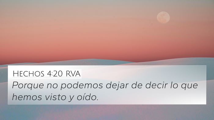 Hechos 4:20 RVA Bible Verse Image