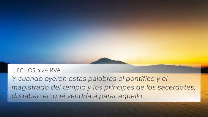 Hechos 5:24 RVA Bible Verse Image