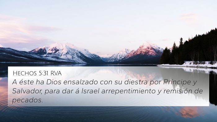 Hechos 5:31 RVA Bible Verse Image
