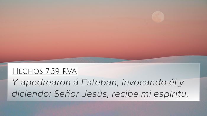 Hechos 7:59 RVA Bible Verse Image