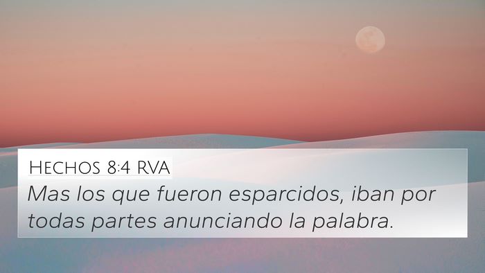 Hechos 8:4 RVA Bible Verse Image