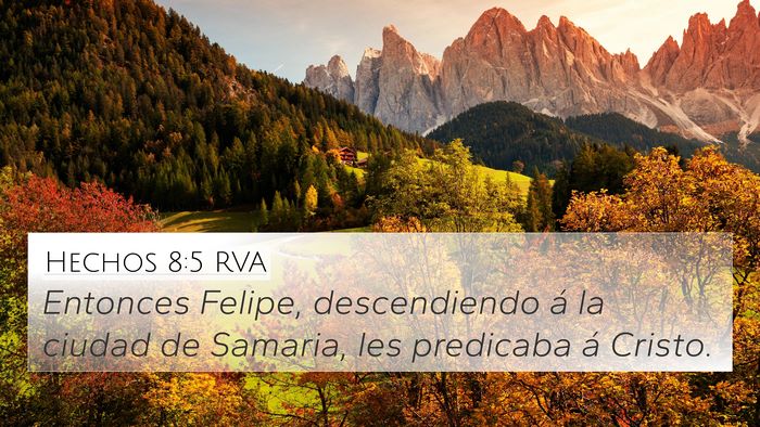 Hechos 8:5 RVA Bible Verse Image
