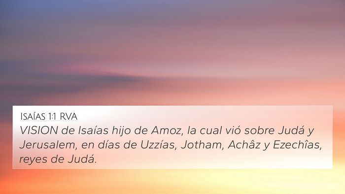 Isaías 1:1 RVA Bible Verse Image