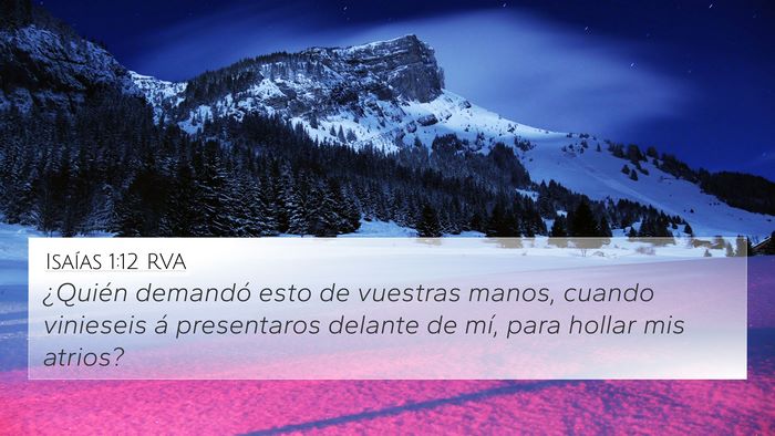 Isaías 1:12 RVA Bible Verse Image