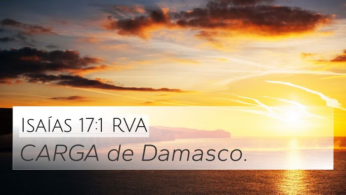 Isaías 17:1 RVA Bible Verse Image