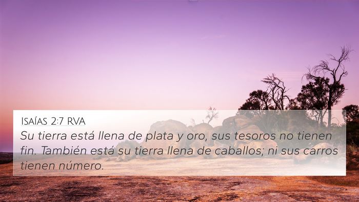 Isaías 2:7 RVA Bible Verse Image