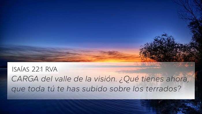 Isaías 22:1 RVA Bible Verse Image