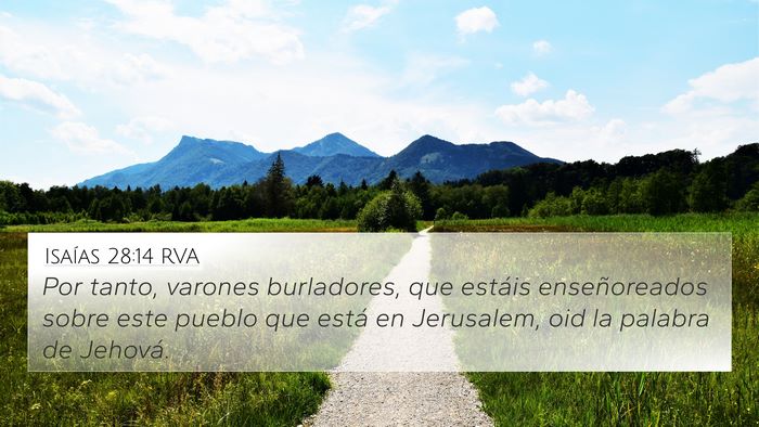 Isaías 28:14 RVA Bible Verse Image