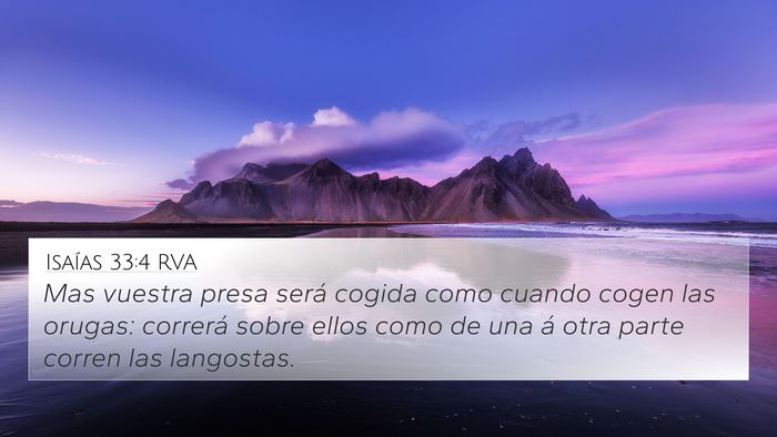 Isaías 33:4 RVA Bible Verse Image