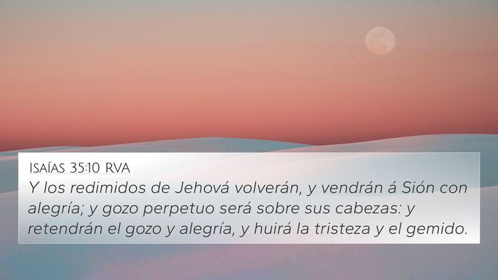Isaías 35:10 RVA Bible Verse Image