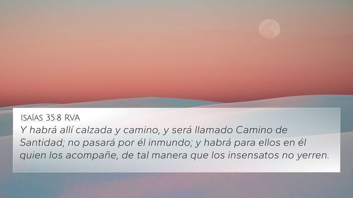 Isaías 35:8 RVA Bible Verse Image