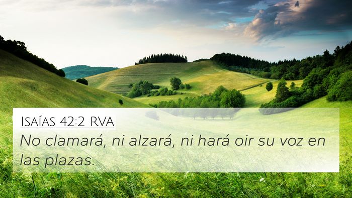 Isaías 42:2 RVA Bible Verse Image