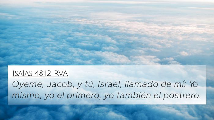 Isaías 48:12 RVA Bible Verse Image